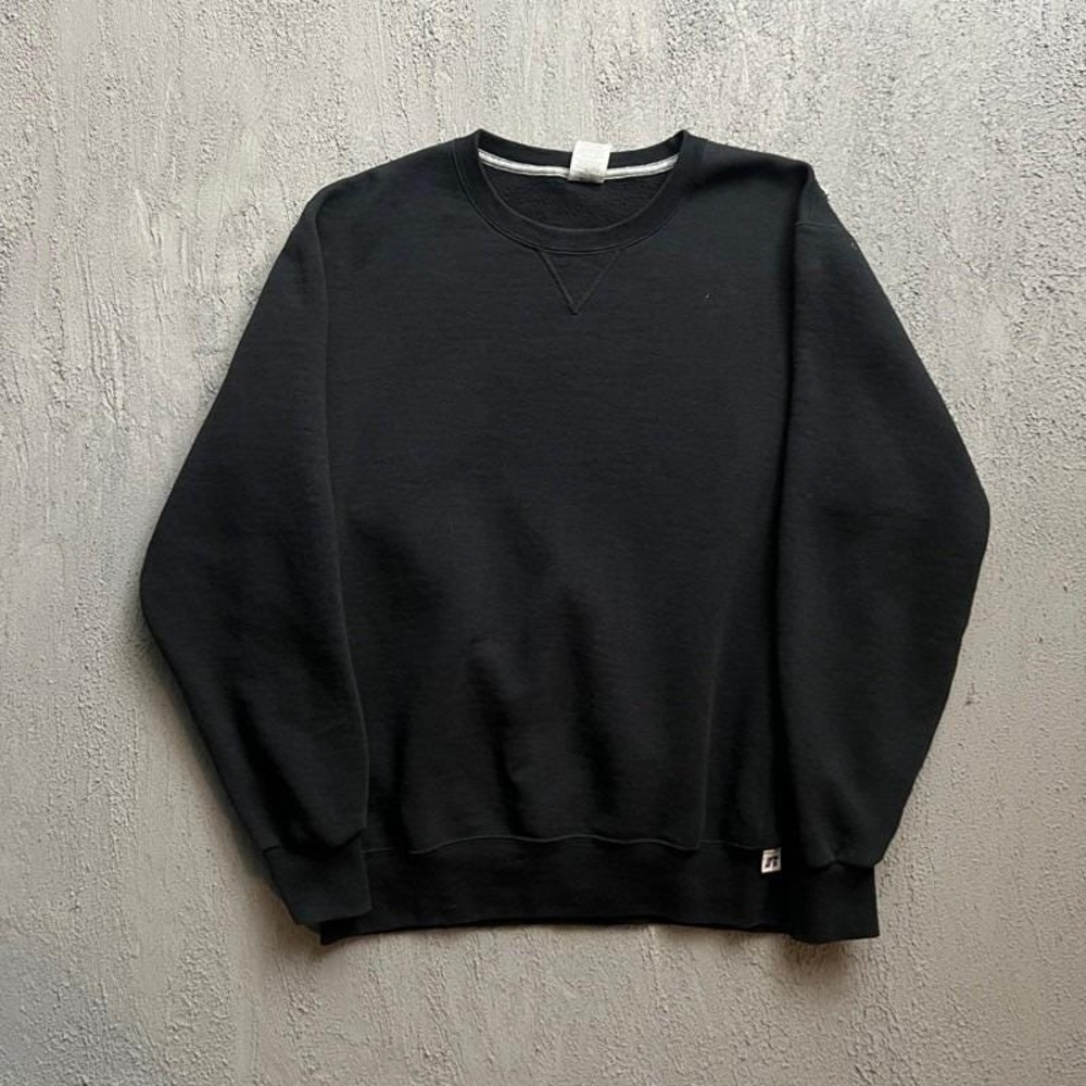 Vintage Russell Athletic Sweatshirt Men's Large Black 2000s